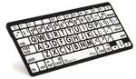 LogicKeyboard Large Print Black on White Bluetooth Mini Keyboard For Apple iPad and iPhone - Tablet not Included